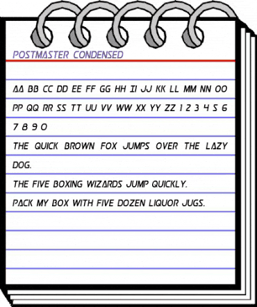 Postmaster Condensed Condensed animated font preview