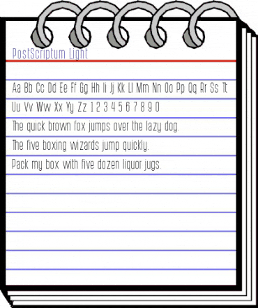 PostScriptum Light animated font preview PostScriptum Light animated font preview