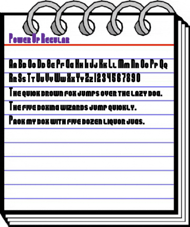 Power-Up Regular animated font preview Power-Up Regular animated font preview
