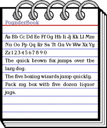 PoynderBook Regular animated font preview