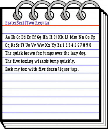 PraterSerifTwo-Regular Regular animated font preview