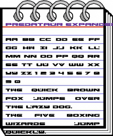 Predataur Expanded Expanded animated font preview Predataur Expanded Expanded animated font preview