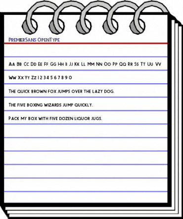 Premier Sans Regular animated font preview