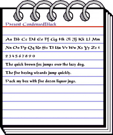 Present-CondensedBlack Black animated font preview