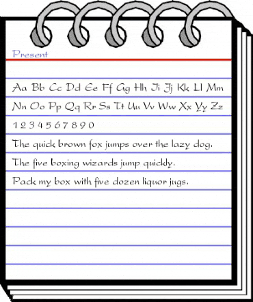 Present Regular animated font preview