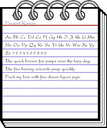 Present Regular animated font preview