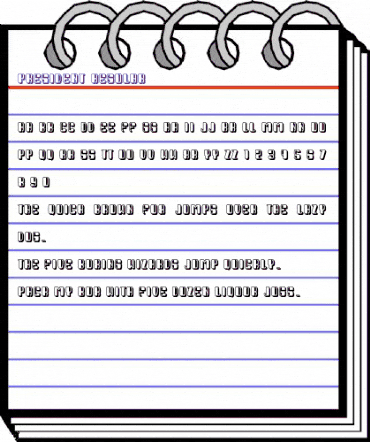 President Regular animated font preview