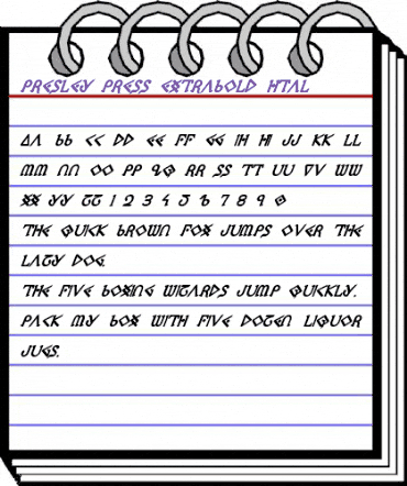Presley Press ExtraBold Ital ExtraBold Ital animated font preview Presley Press ExtraBold Ital ExtraBold Ital animated font preview
