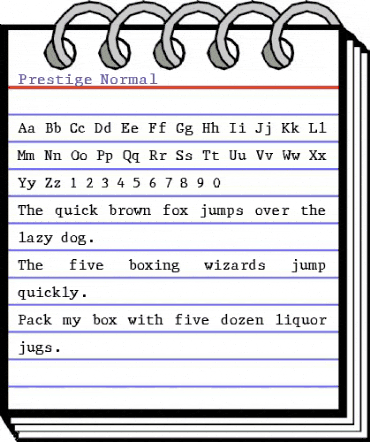 Prestige Normal animated font preview Prestige Normal animated font preview