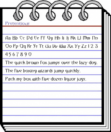 Pretentious Regular animated font preview