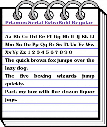 Priamos-Serial-ExtraBold Regular animated font preview