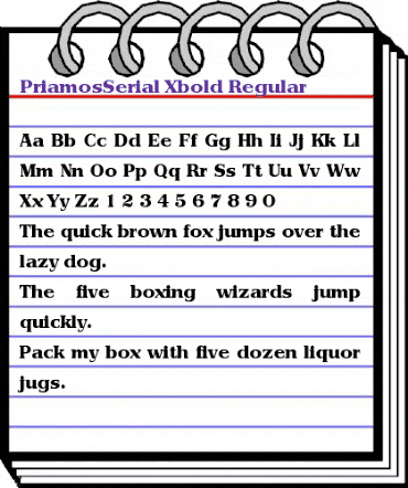 PriamosSerial-Xbold Regular animated font preview
