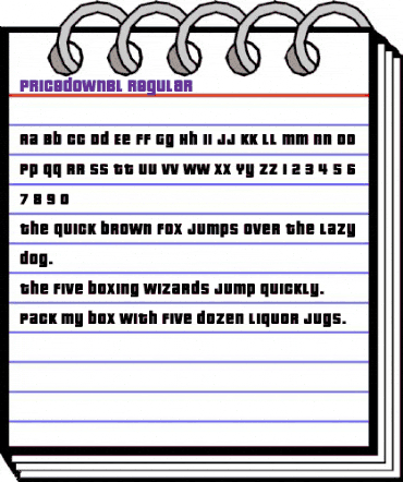 Pricedown Black animated font preview