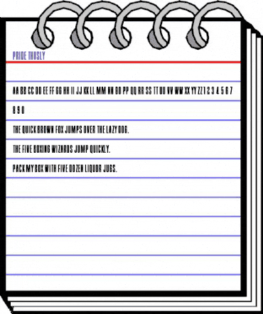 Pride Thusly Regular animated font preview