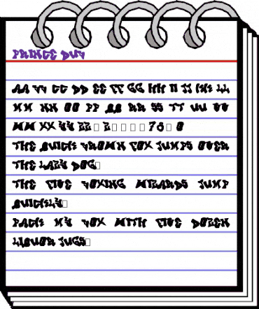 Prince Dub Regular animated font preview