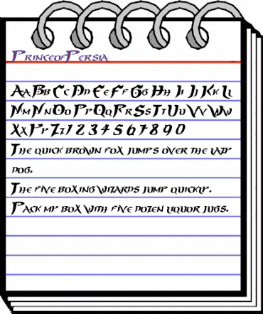 PrinceofPersia Regular animated font preview