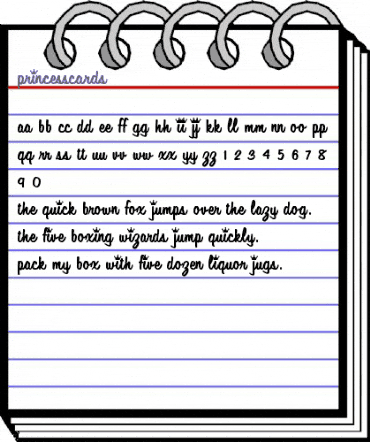 PrincessCards Regular animated font preview PrincessCards Regular animated font preview