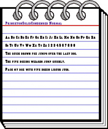 PrincetonSolidCondensed Normal animated font preview PrincetonSolidCondensed Normal animated font preview