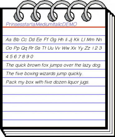 PrinsesstartaDEMO MediumItalic animated font preview PrinsesstartaDEMO MediumItalic animated font preview