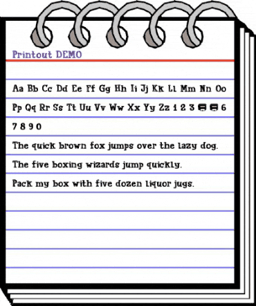 Printout DEMO Regular animated font preview Printout DEMO Regular animated font preview