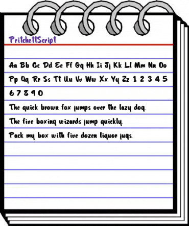 PritchettScript Regular animated font preview PritchettScript Regular animated font preview