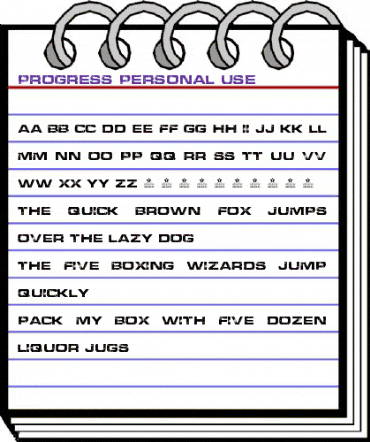 PROGRESS PERSONAL USE Regular animated font preview PROGRESS PERSONAL USE Regular animated font preview