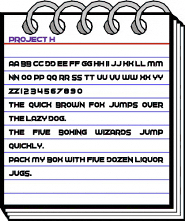 Project H Regular animated font preview