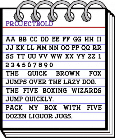 ProjectBold Regular animated font preview