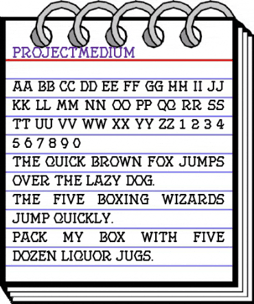 ProjectMedium Regular animated font preview