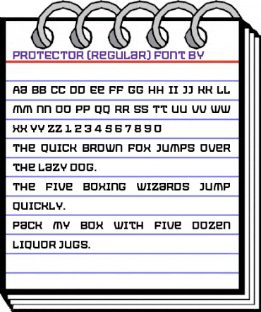 PROTECTOR Regular animated font preview