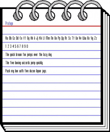 Protege Regular animated font preview Protege Regular animated font preview