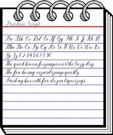 Pruistine Script Regular animated font preview Pruistine Script Regular animated font preview