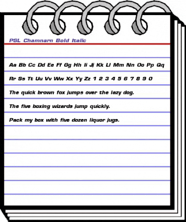 PSL-Chamnarn Bold Italic animated font preview PSL-Chamnarn Bold Italic animated font preview