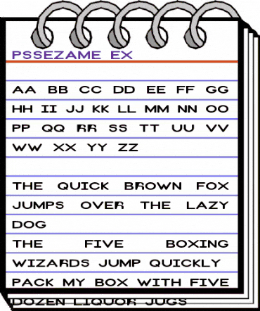 PSSezame Ex Regular animated font preview