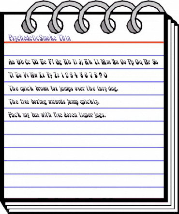 PsychedelicSmoke Thin Regular animated font preview