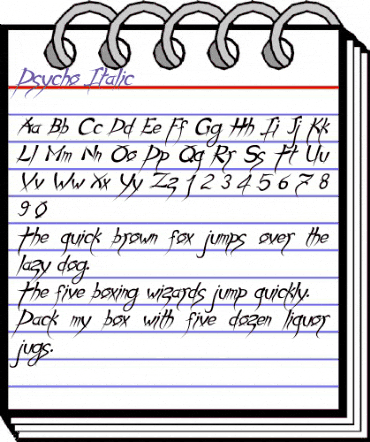 Psycho Italic animated font preview Psycho Italic animated font preview