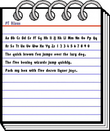 PT Klaus Normal animated font preview