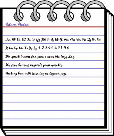 Pulang Malam Regular animated font preview