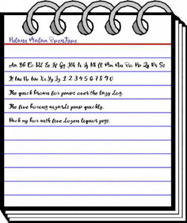 Pulang Malam Regular animated font preview