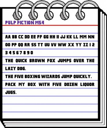 Pulp Fiction M54 Regular animated font preview Pulp Fiction M54 Regular animated font preview