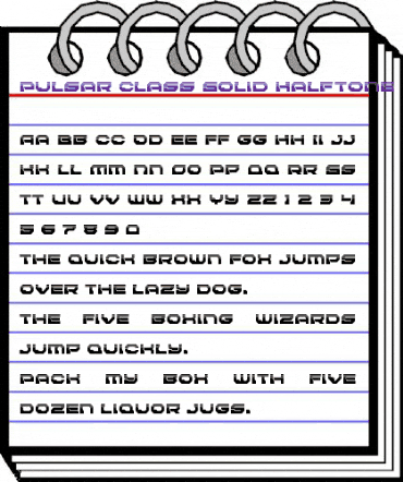 Pulsar Class Solid Halftone Regular animated font preview Pulsar Class Solid Halftone Regular animated font preview