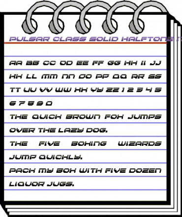 Pulsar Class Solid Halftone Italic Italic animated font preview Pulsar Class Solid Halftone Italic Italic animated font preview