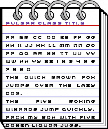 Pulsar Class Title Regular animated font preview Pulsar Class Title Regular animated font preview