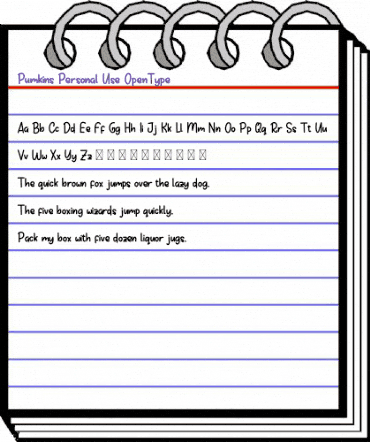 Pumkins Personal Use animated font preview