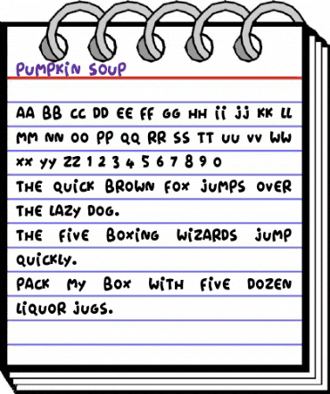 Pumpkin Soup Regular animated font preview