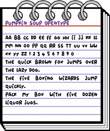 Pumpkin Soup Regular animated font preview