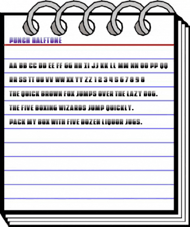 Punch Halftone Regular animated font preview