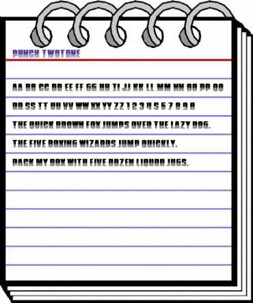 Punch Twotone Regular animated font preview