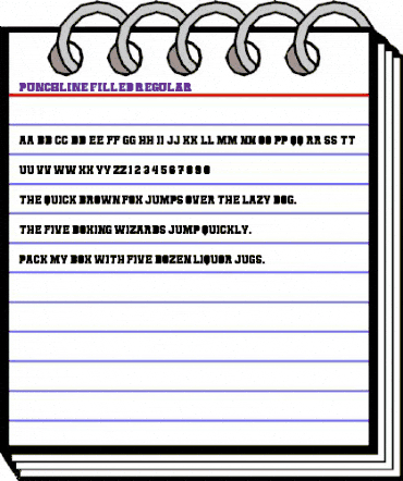 Punchline Filled Regular animated font preview Punchline Filled Regular animated font preview