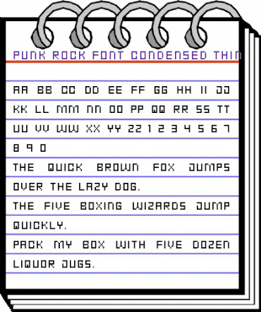 Punk Rock Font Condensed Thin animated font preview Punk Rock Font Condensed Thin animated font preview